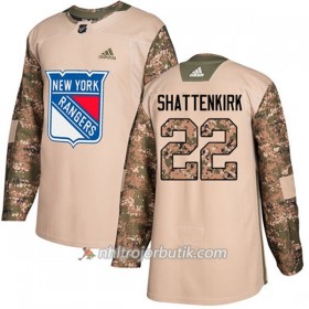 Män Ishockey New York Rangers Tröja Kevin Shattenkirk 22 Adidas 2017-2018 Camo Veterans Day Practice Authentic